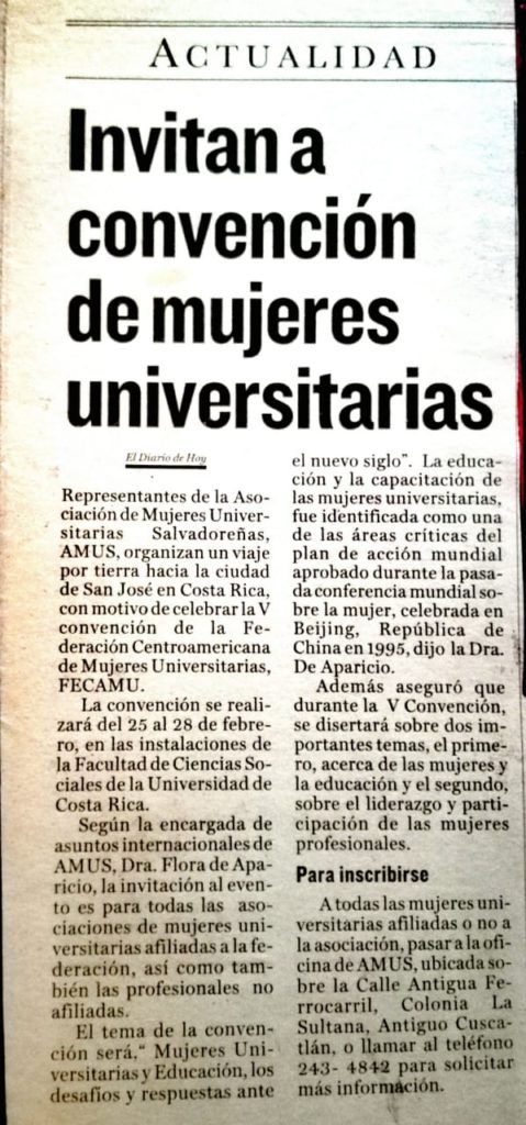 1999 - Convencion de mujeres universitarias